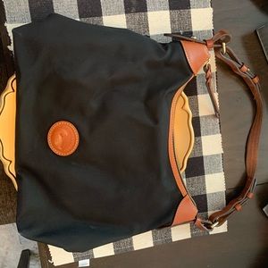 Dooney & Bourke Nylon shoulder bag, black & tan
